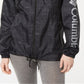 Jaqueta corta-vento feminina Columbia Flash Forward estampada, preta, tamanho grande
