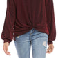 Karen Kane Top Feminino com Torção Frontal Vermelho Tamanho P