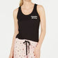 Camiseta regata feminina Jenni com estampa gráfica e abertura para fechadura, preta, tamanho grande