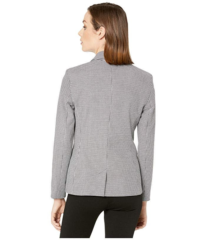 Ralph Lauren Blazer Taipa Houndstooth Work Wear Feminino Branco Tamanho 8