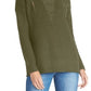 Suéter feminino de tricô trançado Rachel Roy, verde oliva, tamanho extrapequeno
