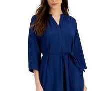 Vestido midi envelope plus size Alfani feminino azul tamanho 24W