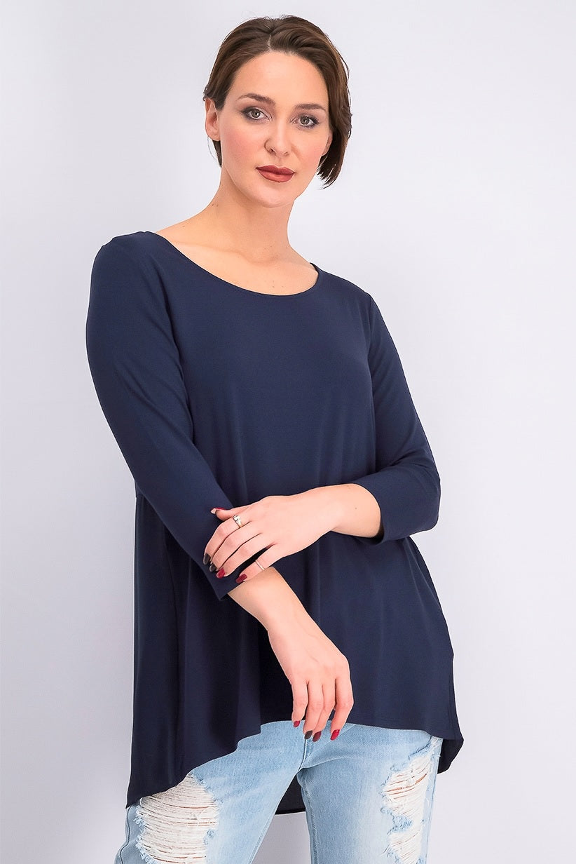 Top Alfani Feminino com Costas Trançadas Azul Marinho Tamanho Médio