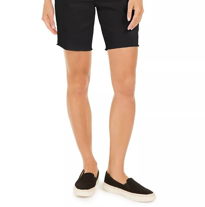 Bermuda feminina Raw Edge da Style &amp; Co, preta, tamanho 8