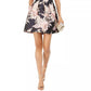 Vestido feminino Vince Camuto com corte evasê e jacquard floral, preto, tamanho 12