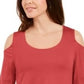 Blusa feminina com ombros descobertos da coleção JM, laranja, tamanho extragrande