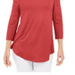 Blusa feminina com ombros descobertos da coleção JM, laranja, tamanho extragrande