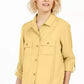 Camisa utilitária feminina Charter Club bege - tamanho grande