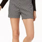Shorts jacquard estampado feminino INC International Concepts, preto, tamanho 4