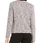 Cardigan Alfani Feminino de Fios Mistos e Frente Aberta, Preto, Tamanho XXG