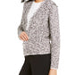 Cardigan Alfani Feminino de Fios Mistos e Frente Aberta, Preto, Tamanho XXG