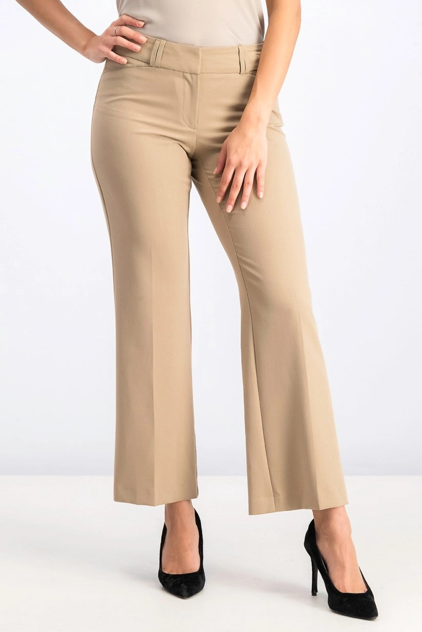 Calça Alfani Curvy Fit Bootcut de cintura média feminina, marrom, tamanho 4