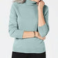 Karen Scott Suéter feminino Petite LuX-Smalloft gola alta azul tamanho PL