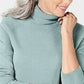 Karen Scott Suéter feminino Petite LuX-Smalloft gola alta azul tamanho PL