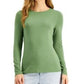 Camiseta feminina de manga comprida Style &amp; Co, verde, tamanho pequeno
