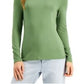 Camiseta feminina de manga comprida Style &amp; Co, verde, tamanho pequeno