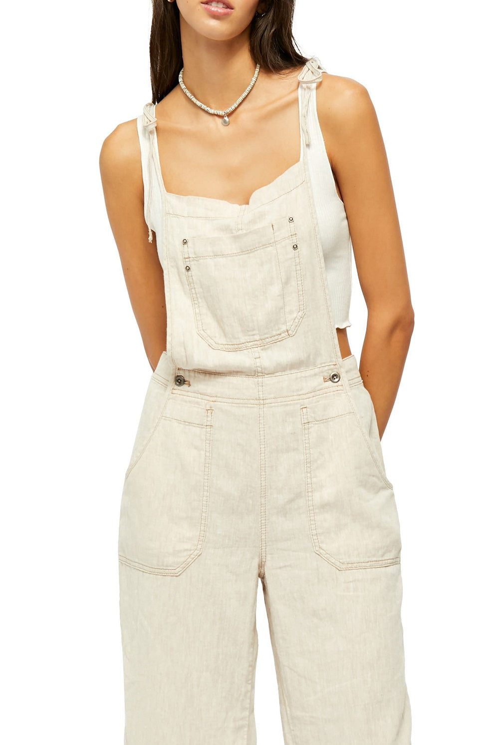 Macacão feminino Free People Natural Sights marrom tamanho grande