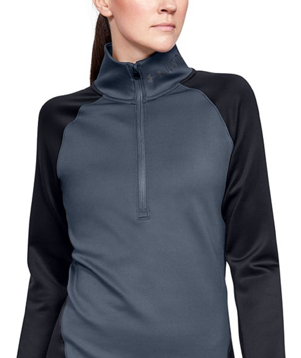 Under Armour Coldgear Armour Color Block Half Zip Pullover Feminino Preto Tamanho Grande