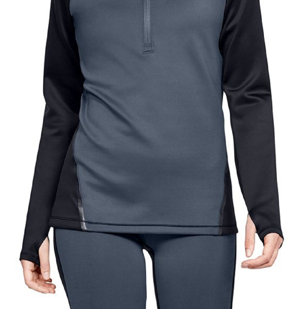 Under Armour Coldgear Armour Color Block Half Zip Pullover Feminino Preto Tamanho Grande