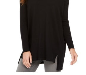 Túnica feminina com decote em V, preta, tamanho PS, da Style &amp; Co