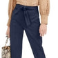 Calça utilitária feminina INC International Concepts com amarração na cintura, Indigo Sea, tamanho 6