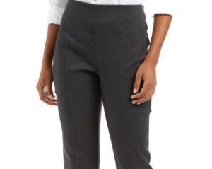 Calça feminina Charter Club Slim Leg Ankle Cinza Tamanho 4 Petite