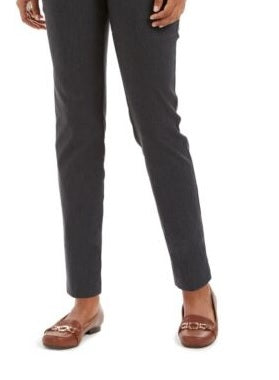 Calça feminina Charter Club Slim Leg Ankle Cinza Tamanho 4 Petite