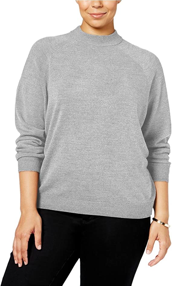 Karen Scott Suéter Feminino Gola Falsa Cinza Tamanho PL