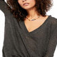 Camiseta feminina Ocean Air Hacci da Free People, preta, tamanho X-G