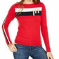 Tommy Hilfiger Suéter Feminino Color Block Manga Longa Gola Redonda Tamanho Médio