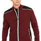 Cardigan Alfani Masculino Classic Fit Colorblocked com Zíper Completo Vermelho Tamanho X-G