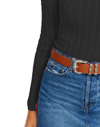 Suéter Pointelle Junior da Hooked Up By IOT, preto, tamanho pequeno