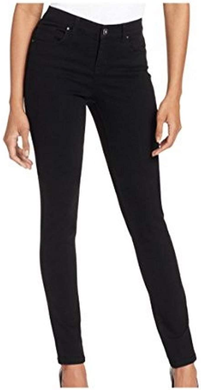 Calça jeans skinny com bolso brilhante e ajuste curvilíneo feminino Style &amp; Co, preta, tamanho 6