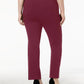 Calça feminina curta com controle de barriga JM Collection Curvy Fit Vinho Tamanho 4 Petite Small