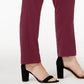 Calça feminina curta com controle de barriga JM Collection Curvy Fit Vinho Tamanho 4 Petite Small