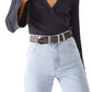Camiseta feminina Give Me A Little com manga sino canelada, preta, tamanho pequeno, da Free People