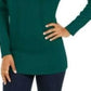 Suéter feminino estilo &amp; co com pontos mistos, verde, tamanho grande