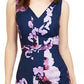 Vestido midi com decote em V e sem mangas floral Trina Turk feminino, tamanho 0, floral azul