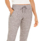 Calça de moletom feminina Ideology Waffle Knit cinza tamanho médio