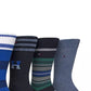 Pacote com 4 meias Tommy Hilfiger masculinas confortáveis, azul e preta, tamanho 7 a 12
