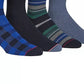 Pacote com 4 meias Tommy Hilfiger masculinas confortáveis, azul e preta, tamanho 7 a 12