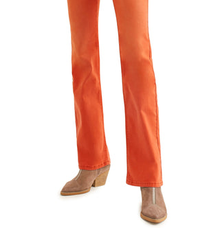 Calça jeans bootcut Eva com cadarço Free People feminina - laranja, tamanho 25