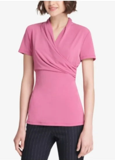 Blusa franzida feminina DKNY rosa tamanho X-S