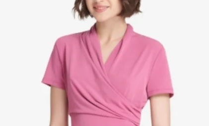 Blusa franzida feminina DKNY rosa tamanho X-S