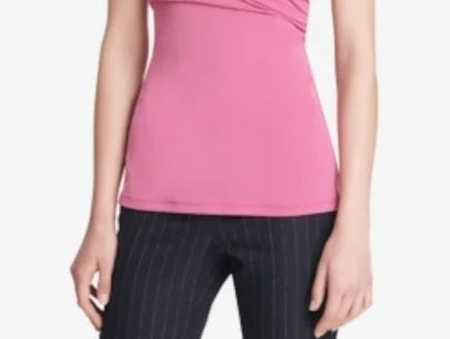 Blusa franzida feminina DKNY rosa tamanho X-S