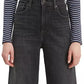 Calça jeans curta Levi's Super Wide Leg Feminina Preta Tamanho 28X25