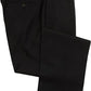 Calça social masculina Ralph Lauren de lã lisa com frente lisa, preta, tamanho 32x32