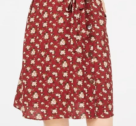 Vestido envelope falso estampado Monteau feminino, roxo, floral, tamanho extragrande