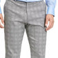 Calça social masculina Tommy Hilfiger xadrez Th Flex Stretch Modern Fit, branca, tamanho 38x30