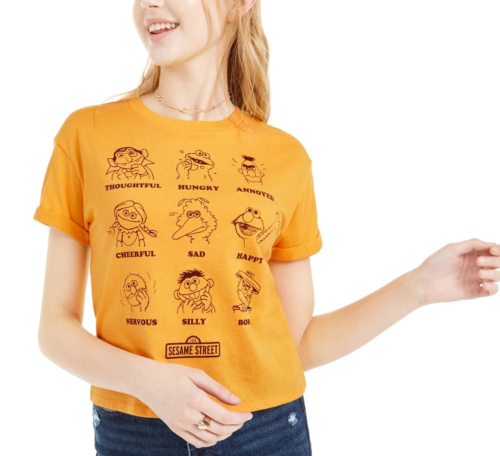 Camiseta Vila Sésamo Mad Engine Juniors Amarelo Escuro Tamanho Grande